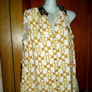 MSK sleeveless midi dress size large NWOT